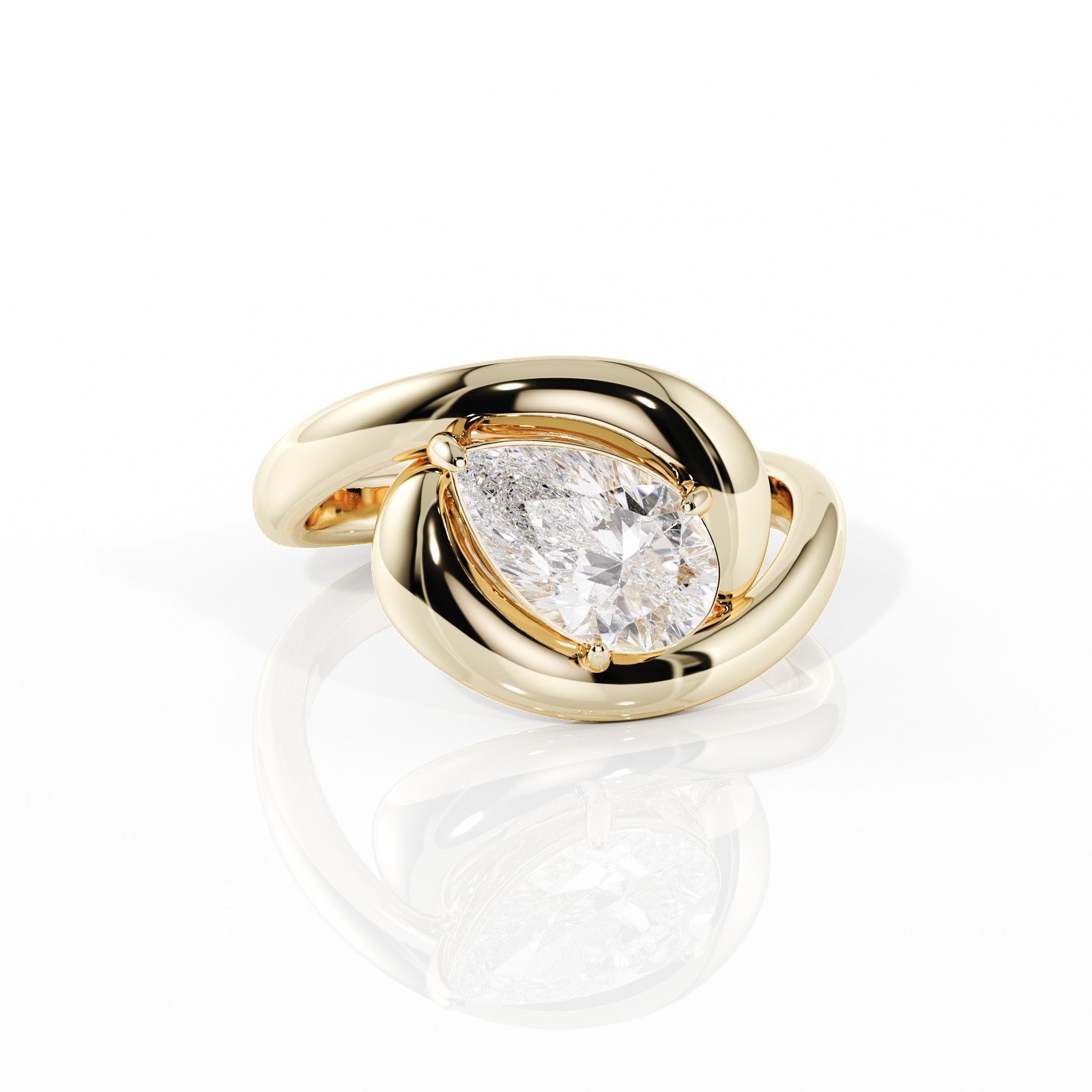 Rosa Crossover Diamond Ring