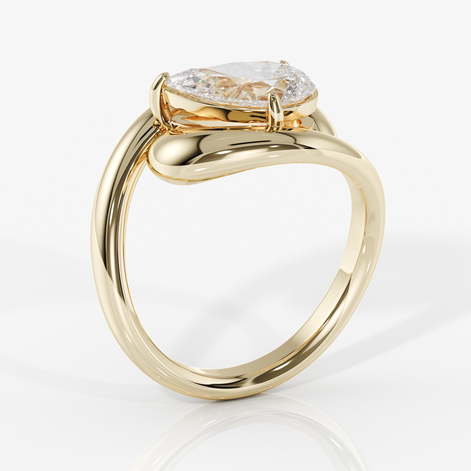 Rosa Crossover Diamond Ring